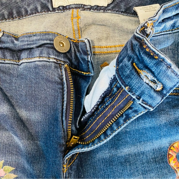 Torrid stretch girlfriend floral tiger high-waist jeans, sz 10 - Picture 11 of 15